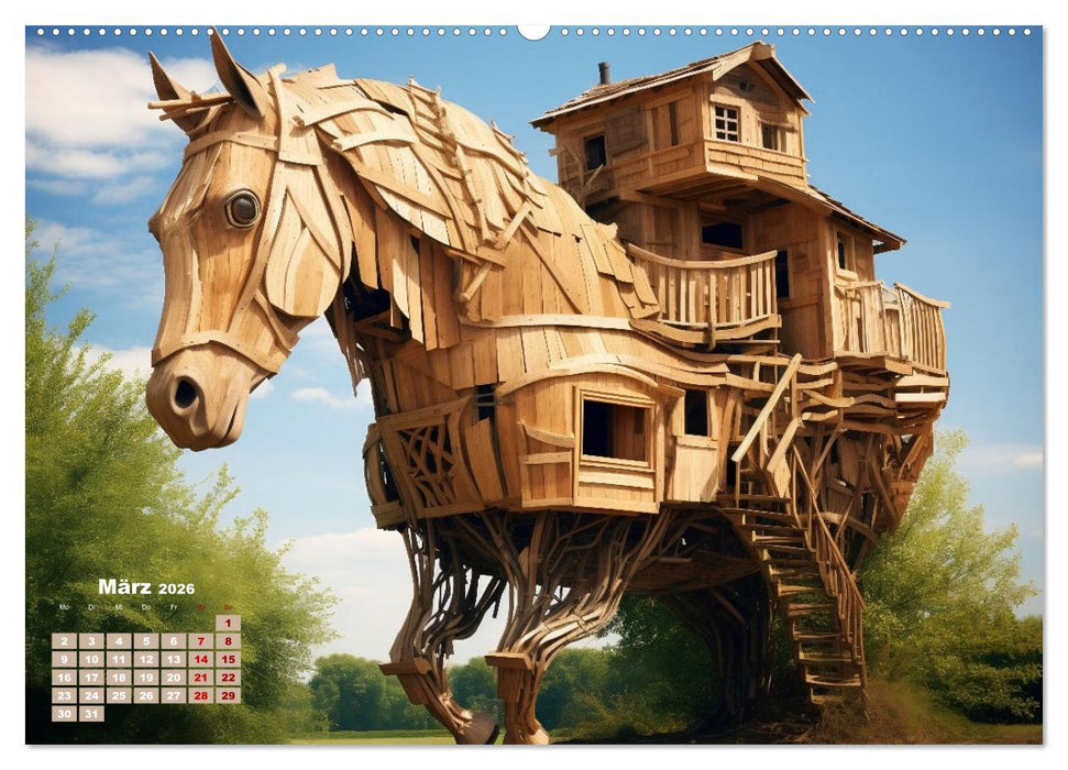 Baumhäuser - Traumhafte Luftschlösser (CALVENDO Premium Wandkalender 2026)