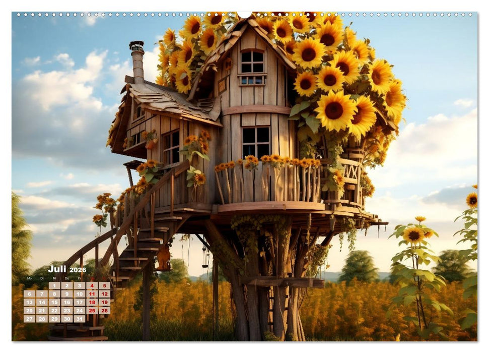 Baumhäuser - Traumhafte Luftschlösser (CALVENDO Premium Wandkalender 2026)