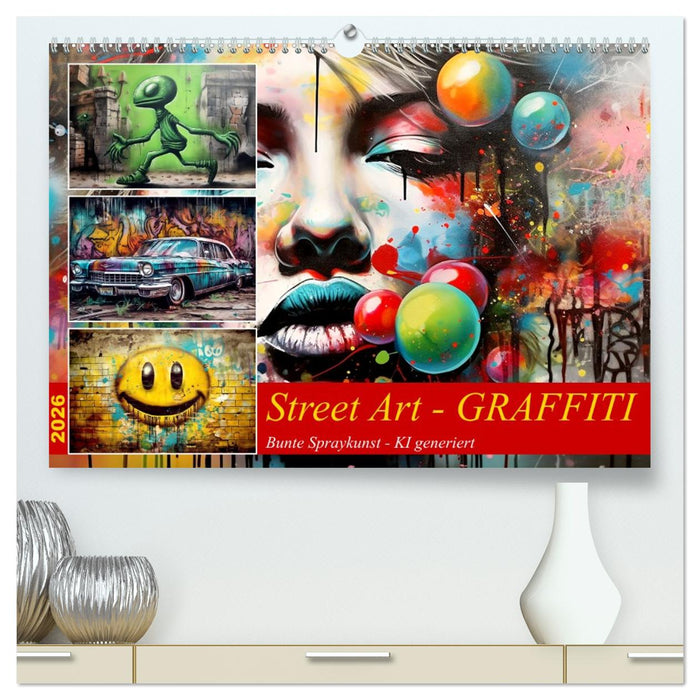 Street Art Graffiti (CALVENDO Premium Wandkalender 2026)