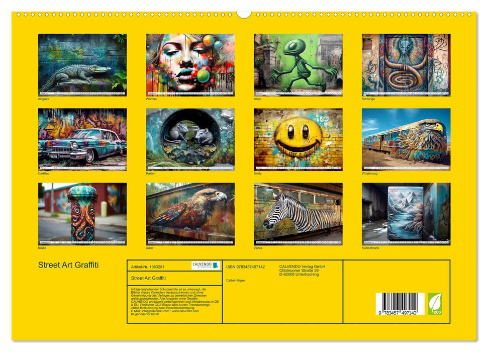 Street Art Graffiti (CALVENDO Premium Wandkalender 2026)