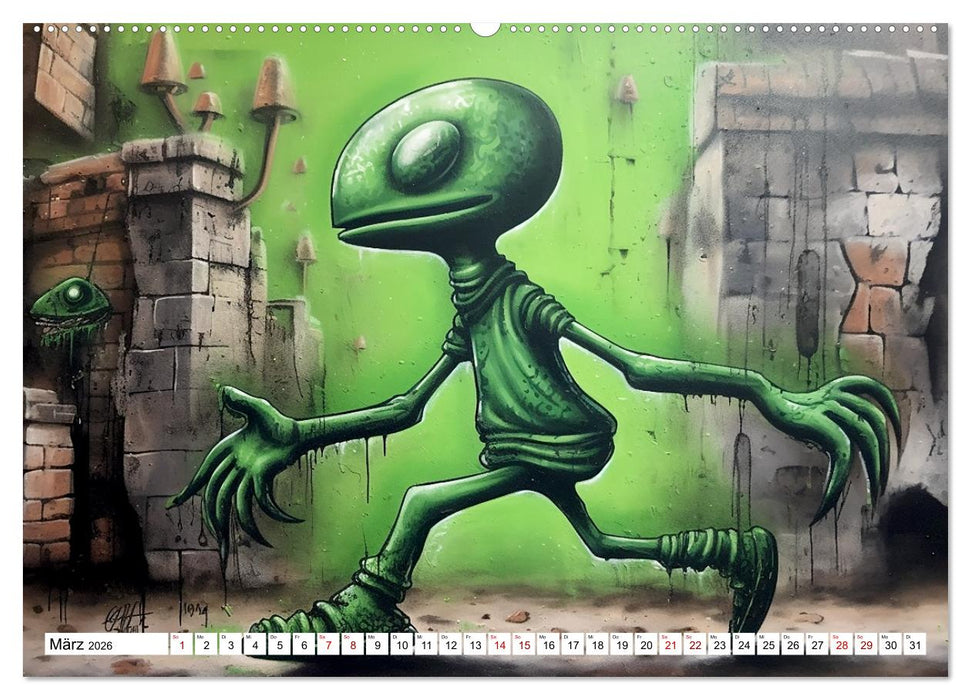 Street Art Graffiti (CALVENDO Premium Wandkalender 2026)