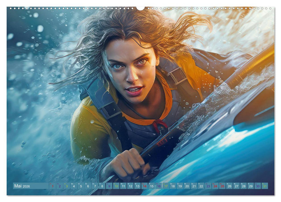 Kayak Wildwasser Sport (CALVENDO Wandkalender 2026)