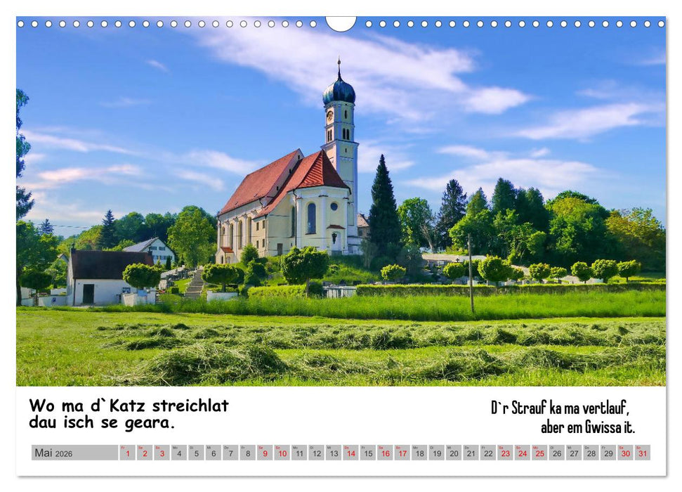 Schwäbische Sprichwörter 1 Wi ma hald so said! (CALVENDO Wandkalender 2026)