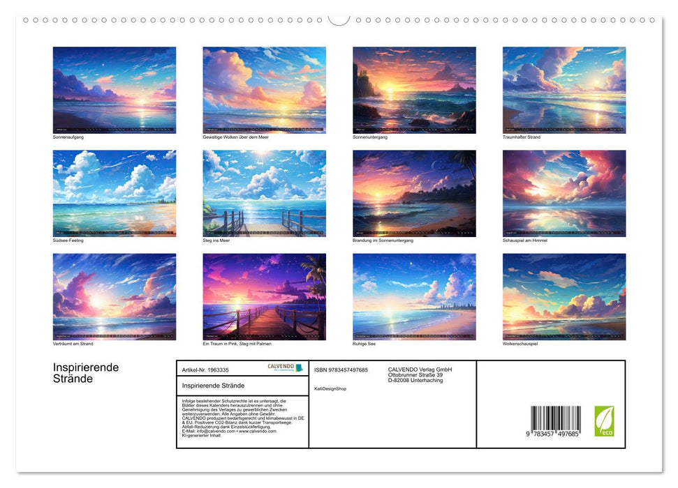 Inspirierende Strände (CALVENDO Premium Wandkalender 2026)