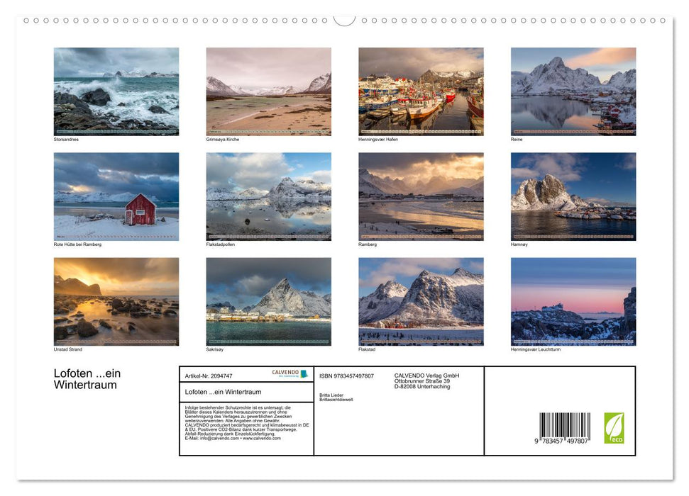 Lofoten ...ein Wintertraum (CALVENDO Premium Wandkalender 2026)