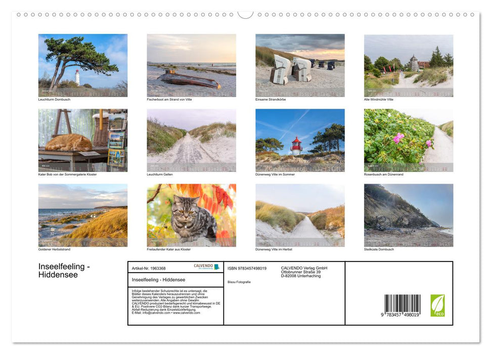 Inseelfeeling - Hiddensee (CALVENDO Premium Wandkalender 2026)