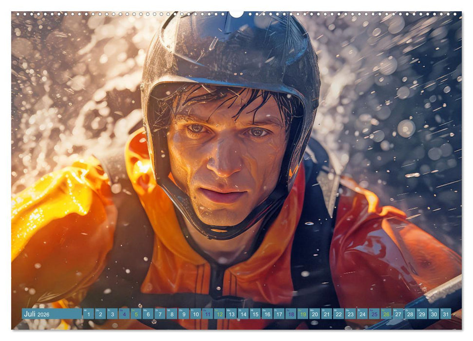 Kayak Wildwasser Sport (CALVENDO Premium Wandkalender 2026)