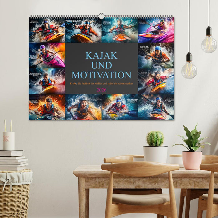 Kajak und Motivation (CALVENDO Wandkalender 2026)