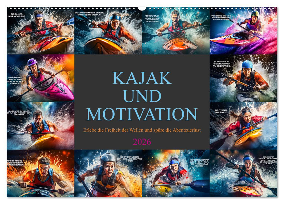 Kajak und Motivation (CALVENDO Wandkalender 2026)