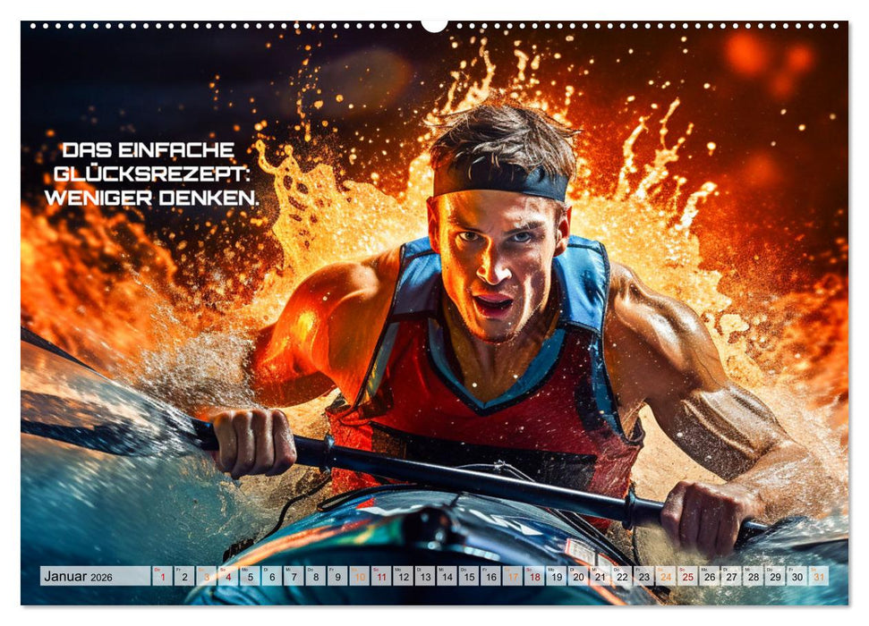 Kajak und Motivation (CALVENDO Wandkalender 2026)
