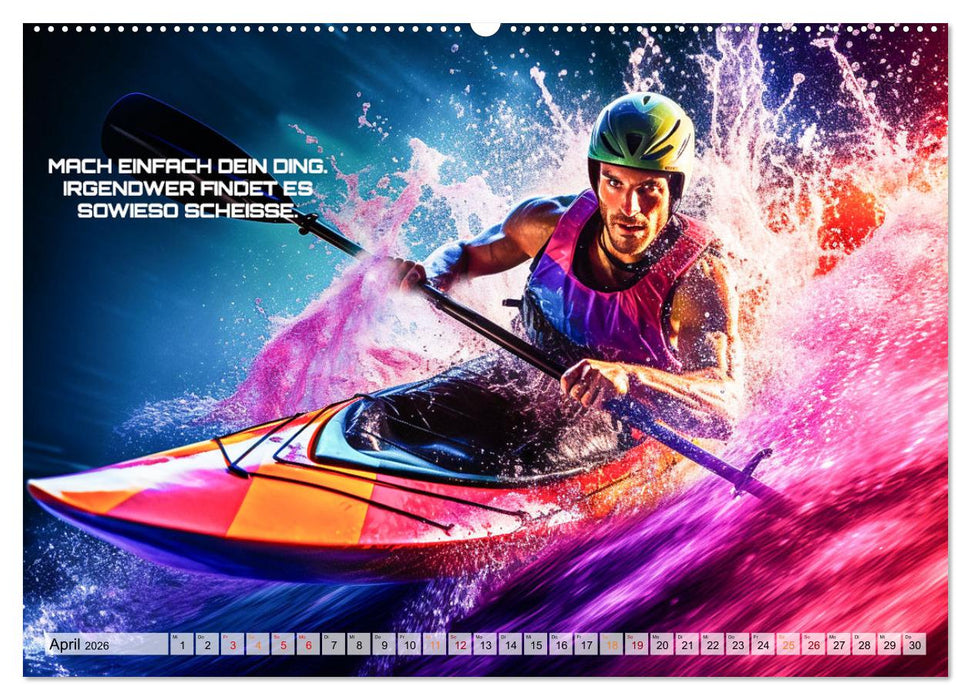 Kajak und Motivation (CALVENDO Wandkalender 2026)