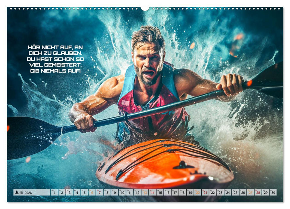 Kajak und Motivation (CALVENDO Wandkalender 2026)