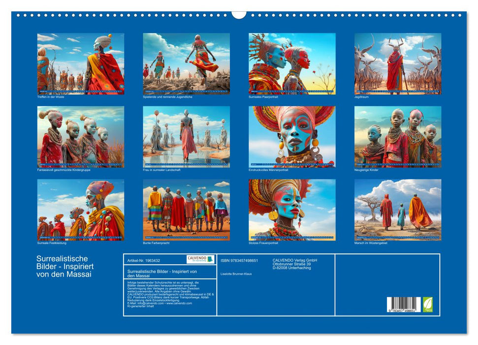 Surrealistische Bilder - Inspiriert von den Massai (CALVENDO Wandkalender 2026)