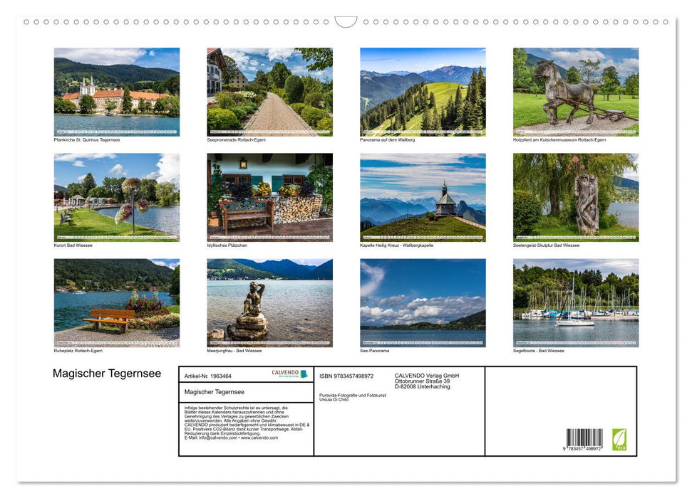 Magischer Tegernsee (CALVENDO Wandkalender 2026)