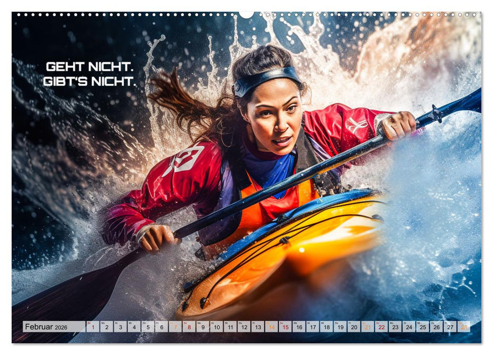 Kajak und Motivation (CALVENDO Premium Wandkalender 2026)