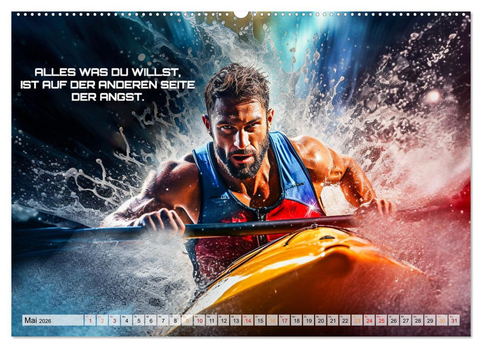 Kajak und Motivation (CALVENDO Premium Wandkalender 2026)