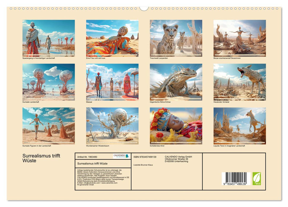 Surrealismus trifft Wüste (CALVENDO Premium Wandkalender 2026)