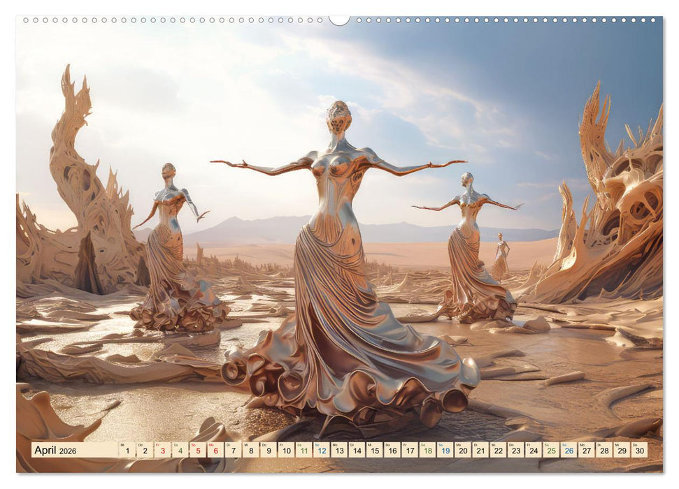 Surrealismus trifft Wüste (CALVENDO Premium Wandkalender 2026)