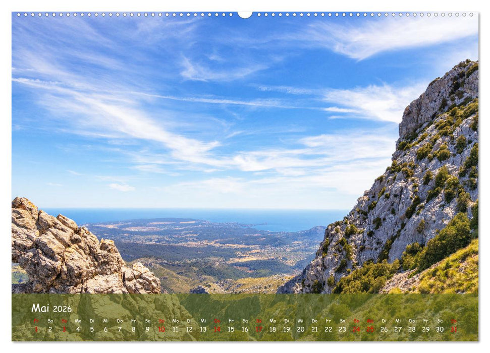 Bergparadies Mallorca (CALVENDO Premium Wandkalender 2026)