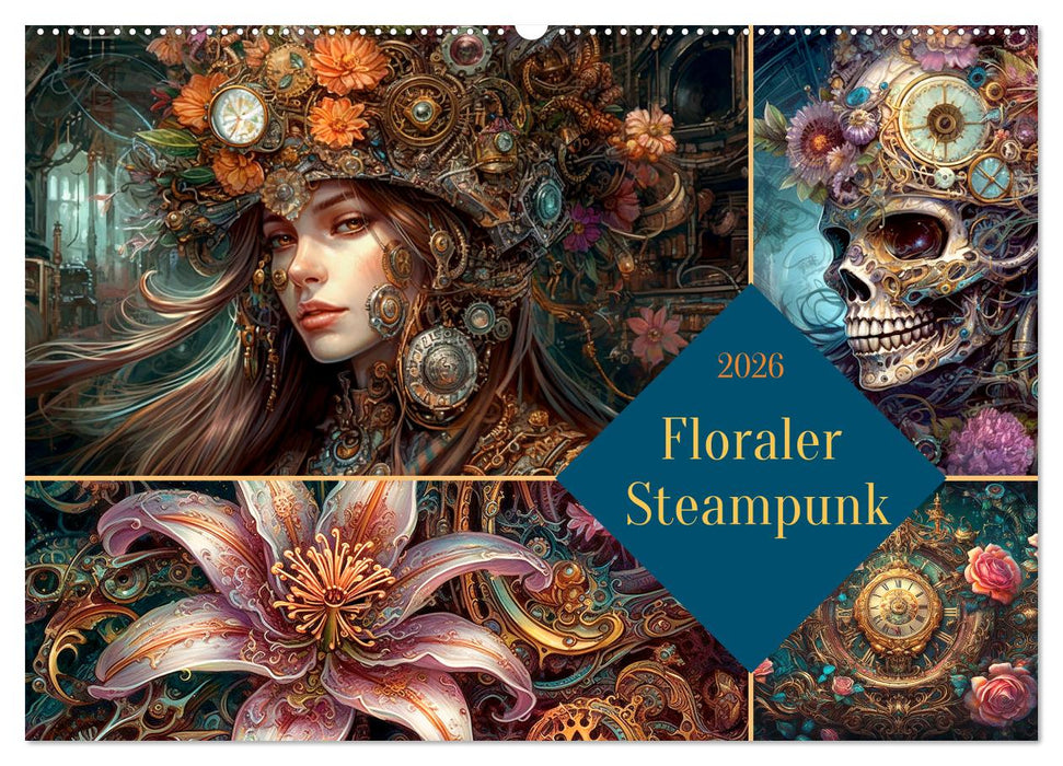 Floraler Steampunk (CALVENDO Wandkalender 2026)