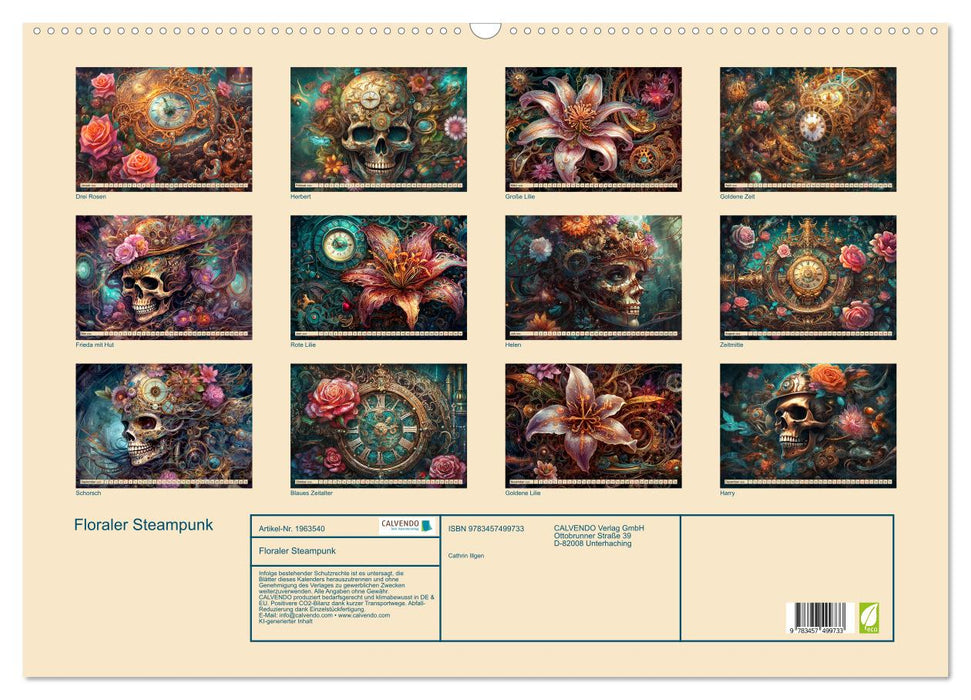 Floraler Steampunk (CALVENDO Wandkalender 2026)