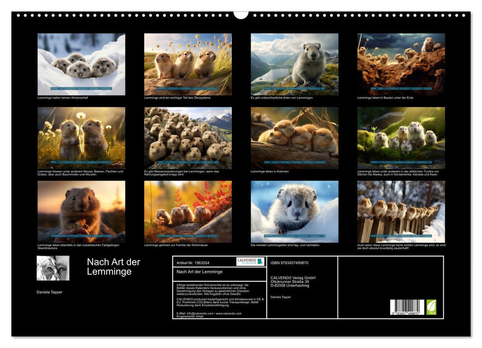 Nach Art der Lemminge (CALVENDO Wandkalender 2026)