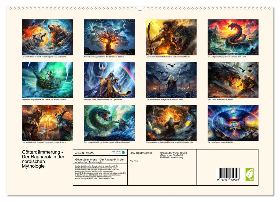 Götterdämmerung - Der Ragnarök in der nordischen Mythologie (CALVENDO Premium Wandkalender 2026)