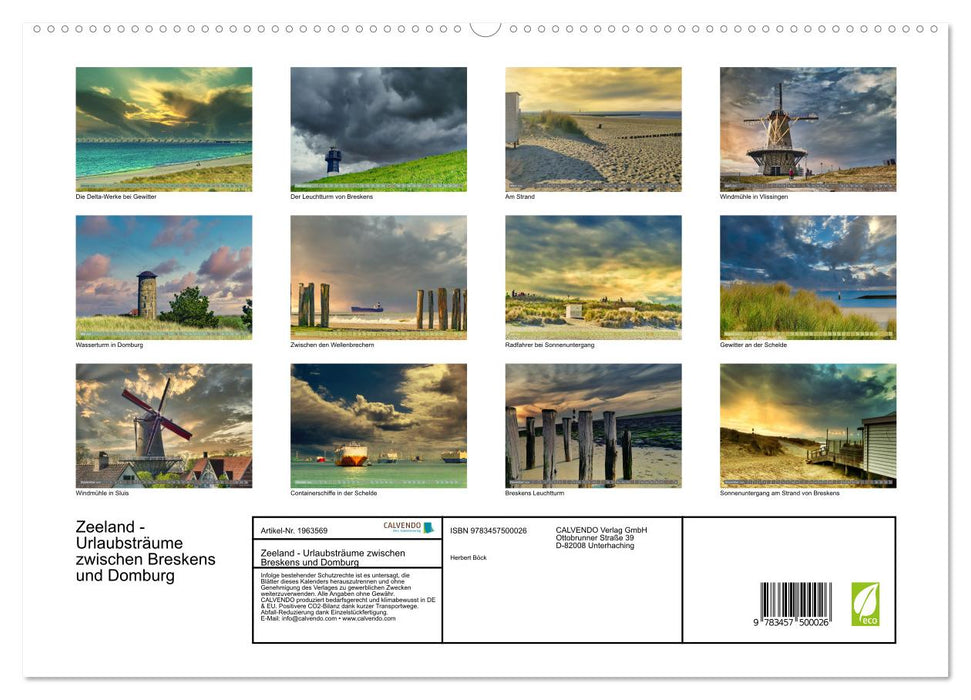 Zeeland - Urlaubsträume zwischen Breskens und Domburg (CALVENDO Premium Wandkalender 2026)