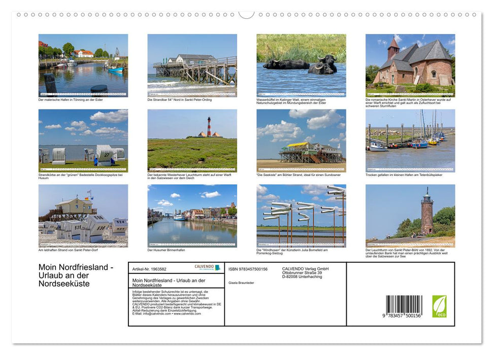 Moin Nordfriesland - Urlaub an der Nordseeküste (CALVENDO Premium Wandkalender 2026)