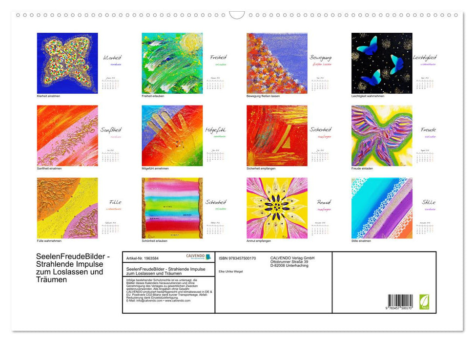 SeelenFreudeBilder - Strahlende Impulse zum Loslassen und Träumen (CALVENDO Wandkalender 2026)