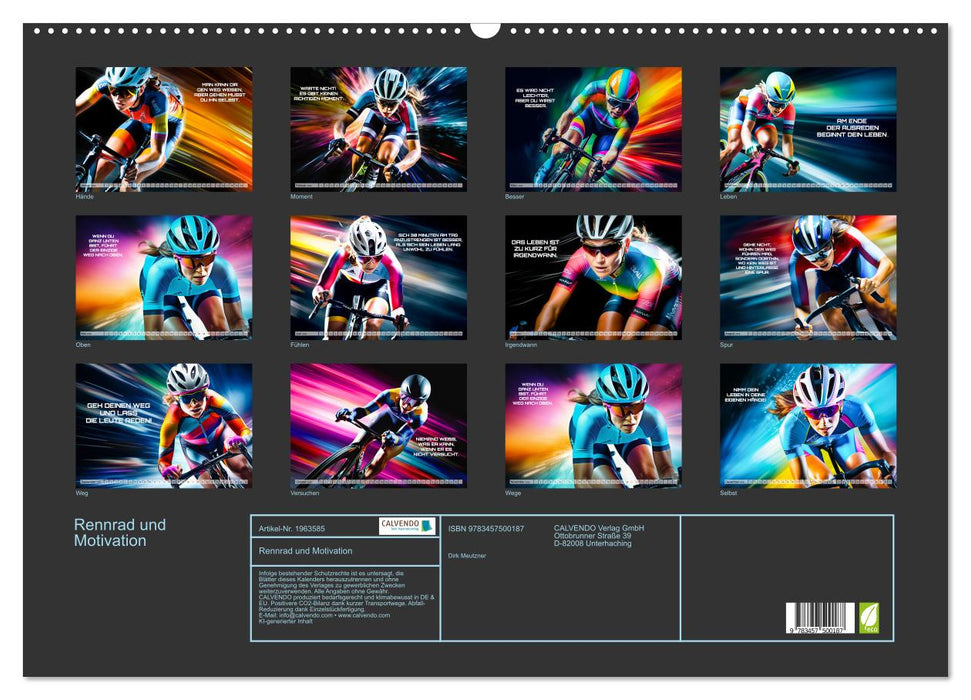 Rennrad und Motivation (CALVENDO Wandkalender 2026)