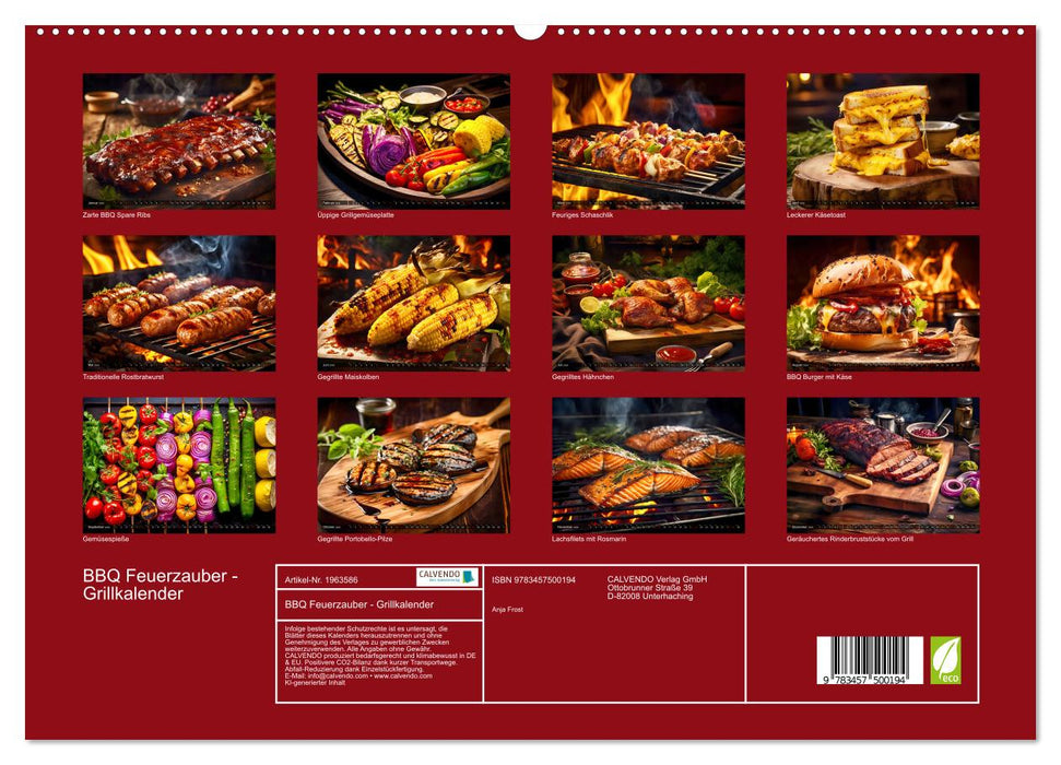 BBQ Feuerzauber - Grillkalender (CALVENDO Premium Wandkalender 2026)