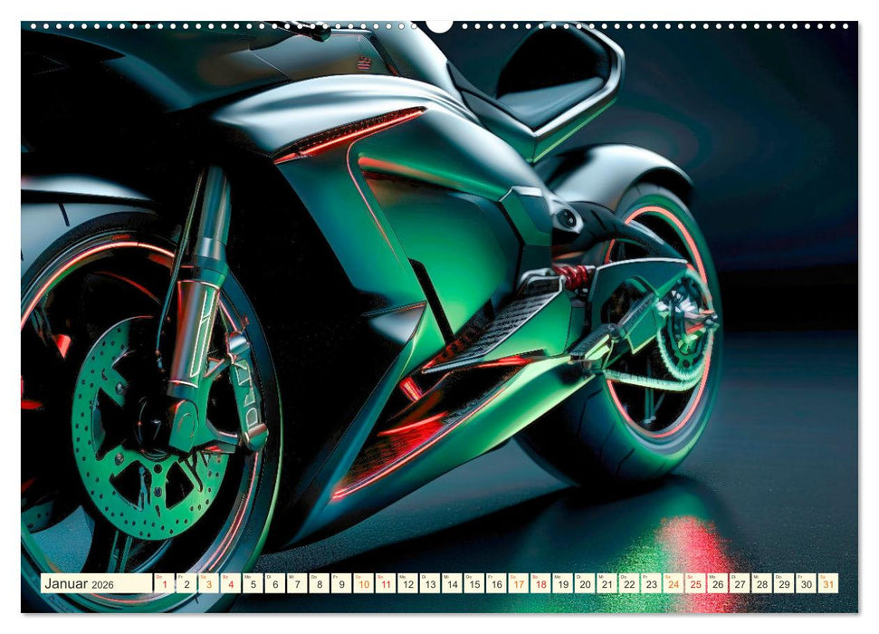 Blickpunkt Motorrad Schönheit im Design (CALVENDO Wandkalender 2026)