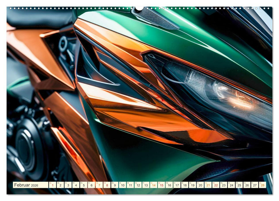Blickpunkt Motorrad Schönheit im Design (CALVENDO Wandkalender 2026)