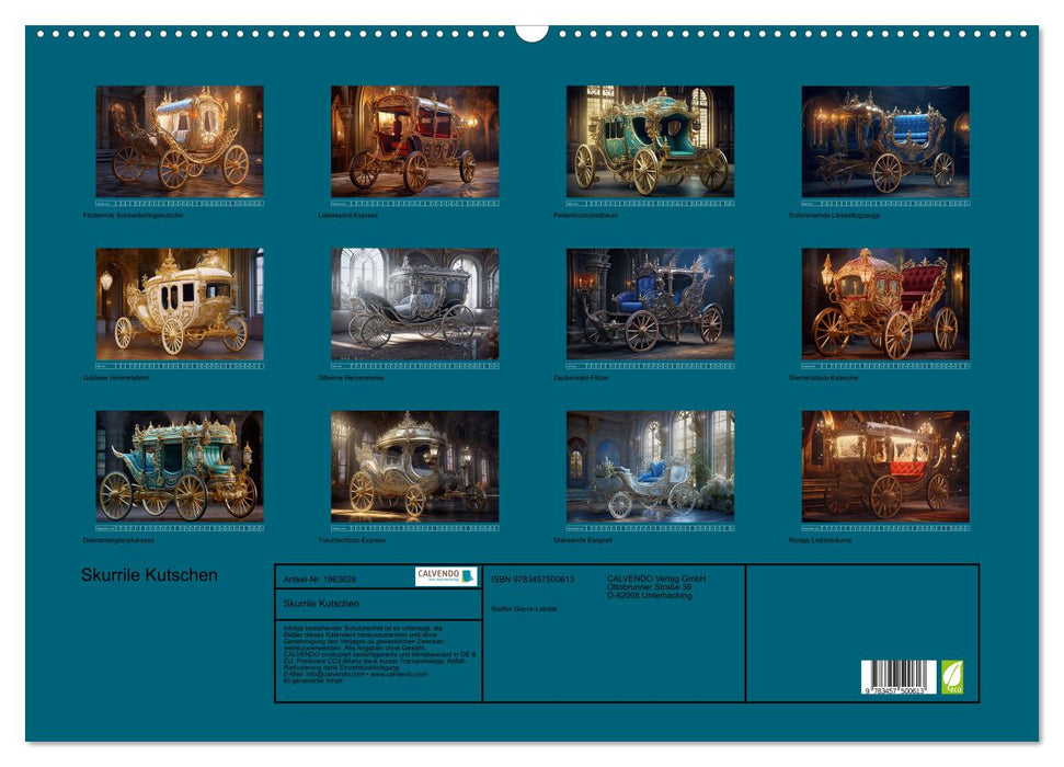 Skurrile Kutschen (CALVENDO Wandkalender 2026)