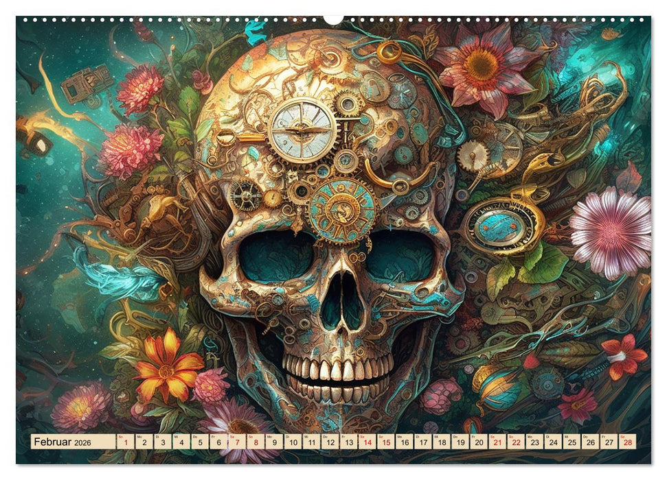 Floraler Steampunk (CALVENDO Premium Wandkalender 2026)