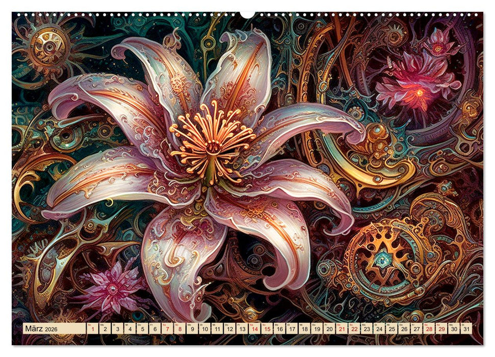 Floraler Steampunk (CALVENDO Premium Wandkalender 2026)