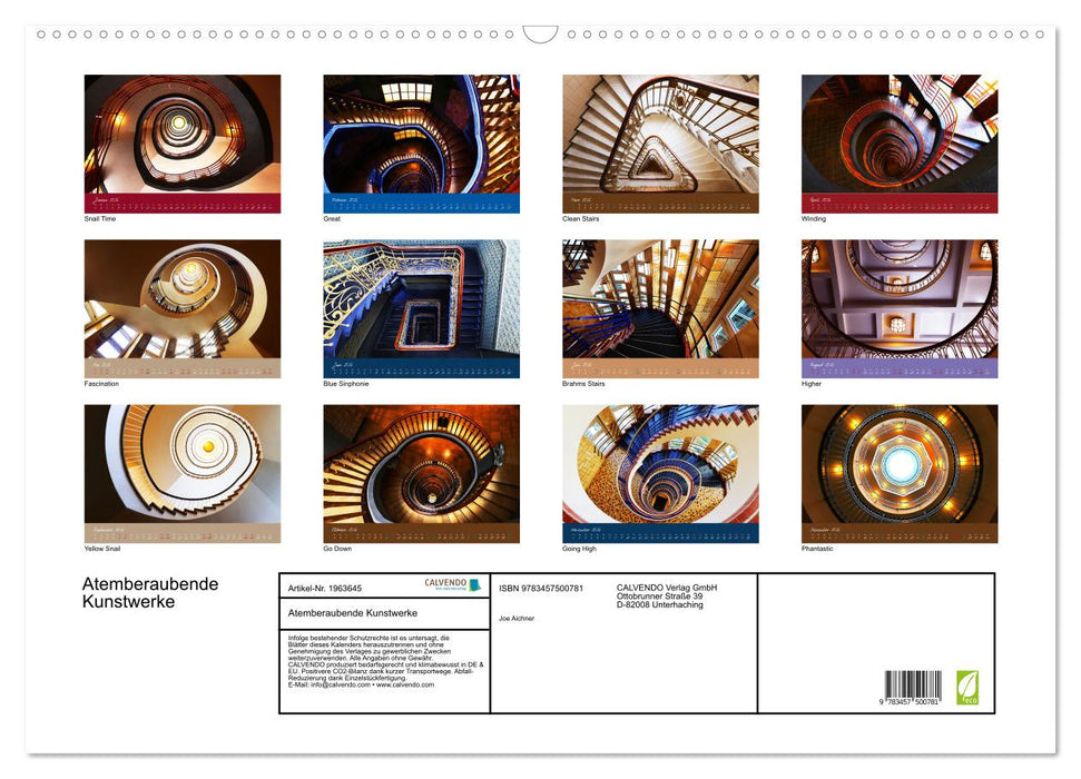 Atemberaubende Kunstwerke (CALVENDO Wandkalender 2026)