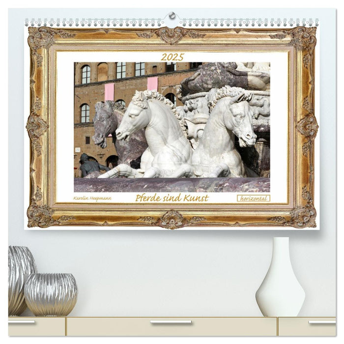 Pferde sind Kunst - horizontal (CALVENDO Premium Wandkalender 2026)