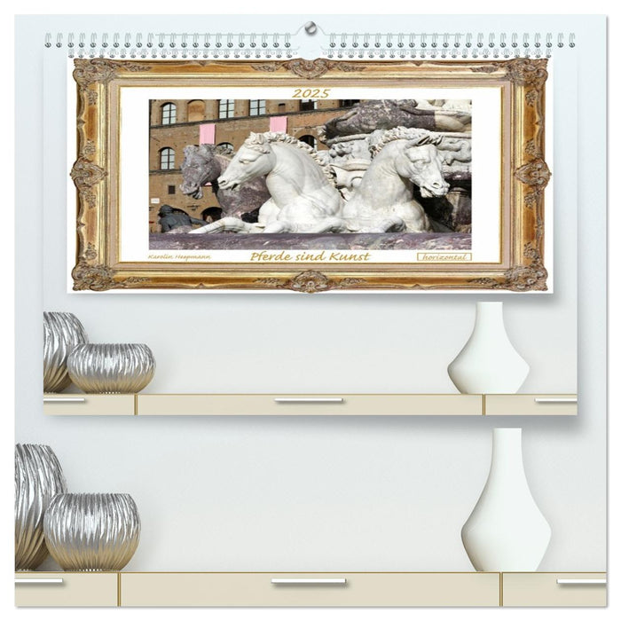 Pferde sind Kunst - horizontal (CALVENDO Premium Wandkalender 2026)