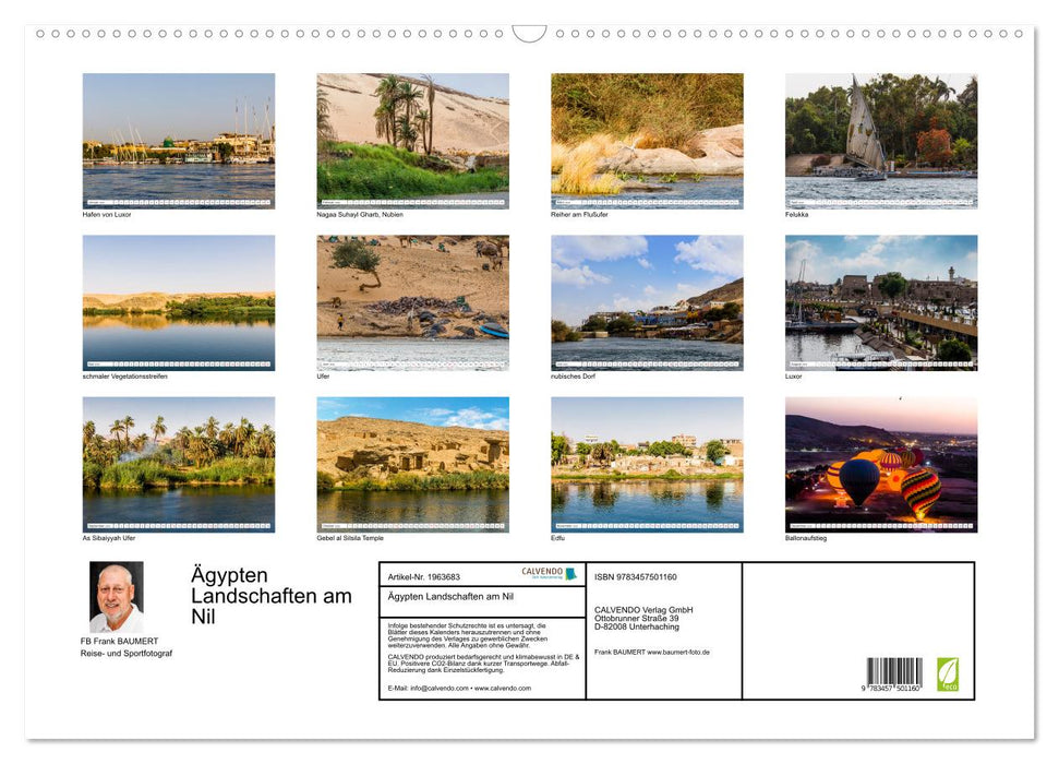 Ägypten Landschaften am Nil (CALVENDO Wandkalender 2026)