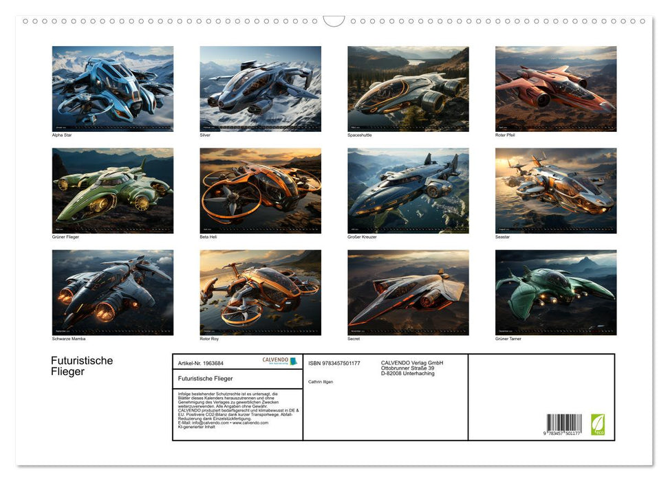 Futuristische Flieger (CALVENDO Wandkalender 2026)