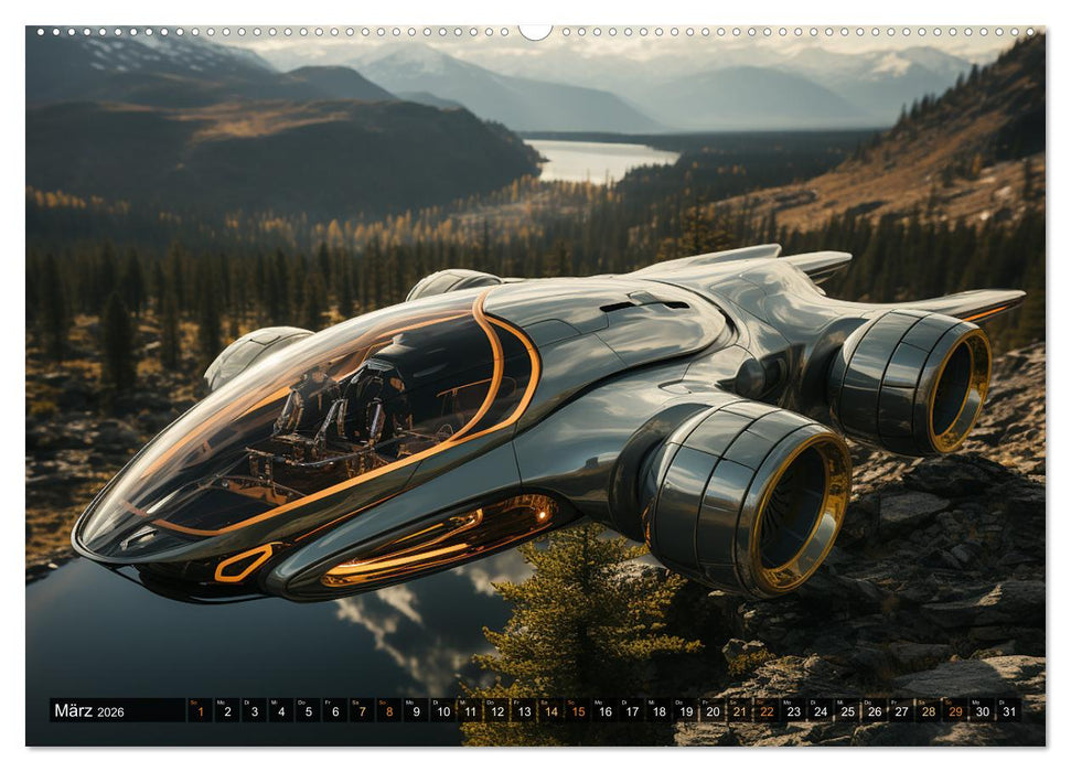 Futuristische Flieger (CALVENDO Wandkalender 2026)
