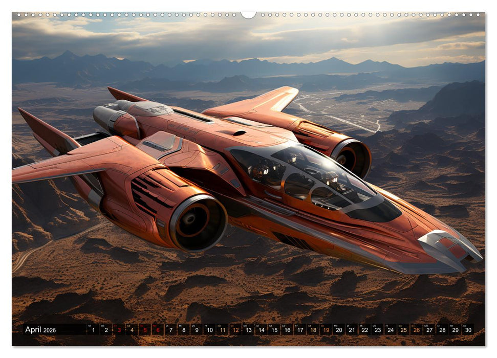 Futuristische Flieger (CALVENDO Wandkalender 2026)