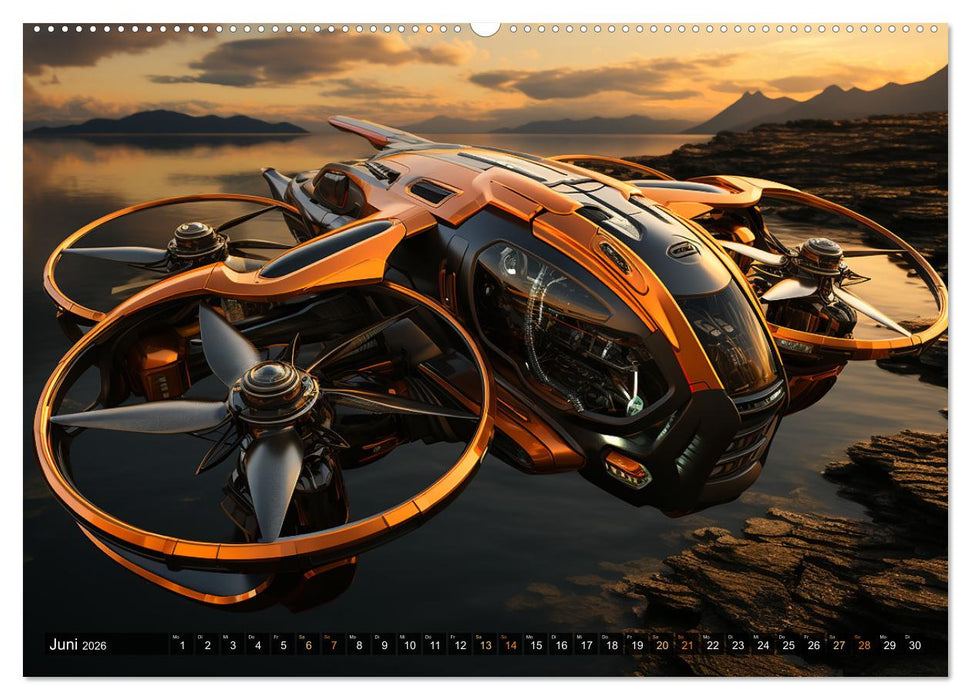 Futuristische Flieger (CALVENDO Wandkalender 2026)