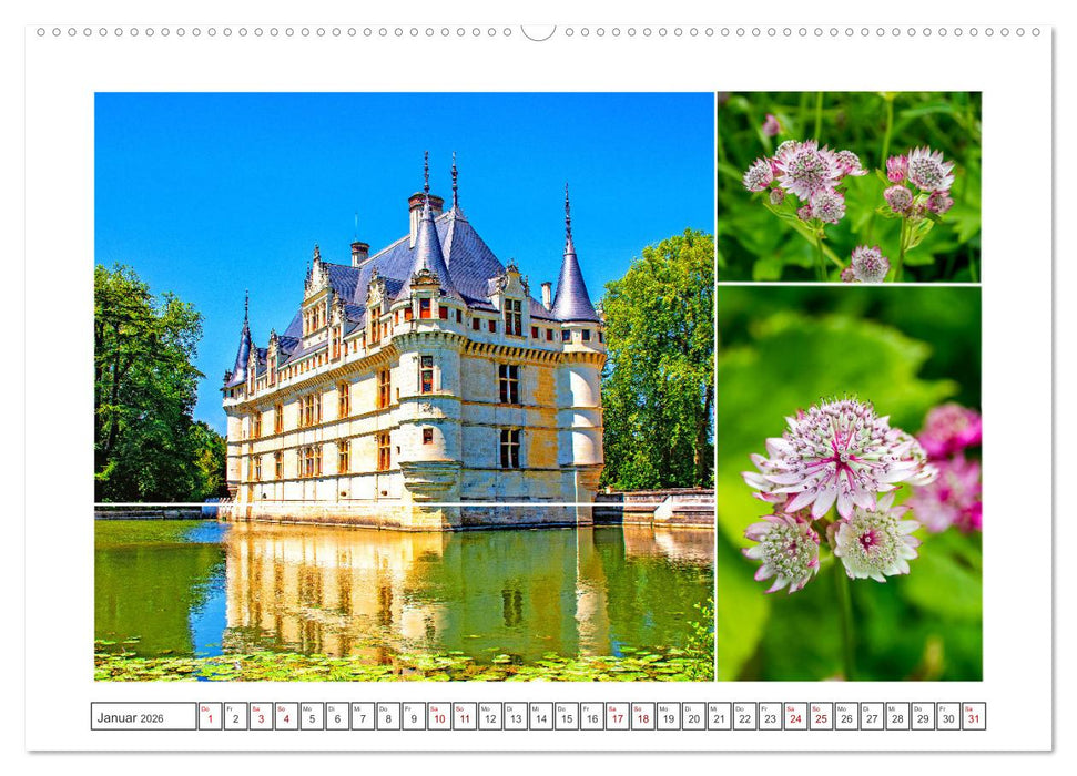 Schlösser der Loire - Romantik Pur (CALVENDO Wandkalender 2026)