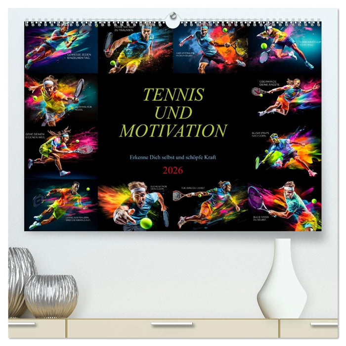 Tennis und Motivation (CALVENDO Premium Wandkalender 2026)