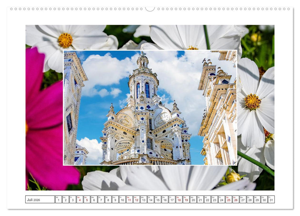Schlösser der Loire - Romantik Pur (CALVENDO Premium Wandkalender 2026)