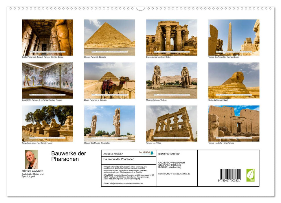 Bauwerke der Pharaonen (CALVENDO Premium Wandkalender 2026)