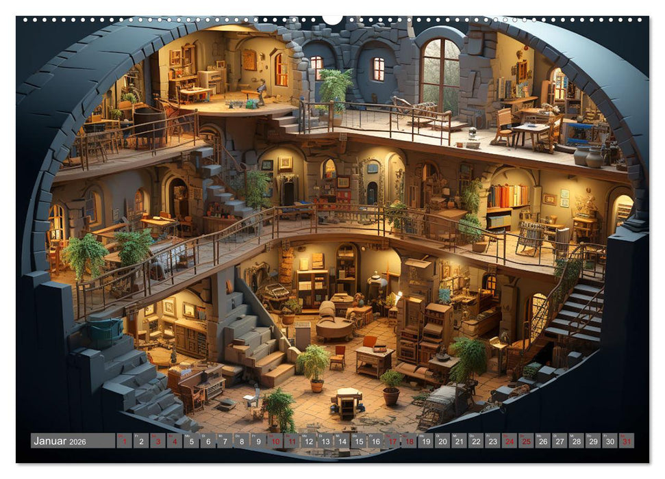 Räume für kleine Entdecker (CALVENDO Wandkalender 2026)